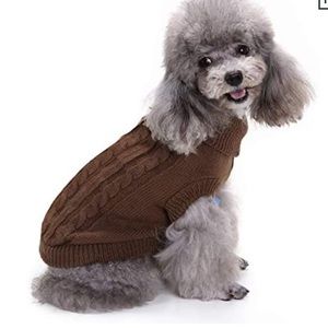 NWOT 🍀Knitted Dog Sweater Coat Cozy Cold Weather Dog Coat